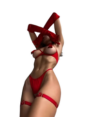 Women's Sexy Lingerie Set – Lace Bra, Panty & Babydoll