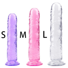 Realistic Penis Dildo – Suction Base, Soft Jelly Feel