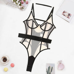 Mesh Spliced Lingerie Set – Sexy Backless and Shaping Design