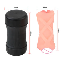 2-in-1 Penis Enlargement Toy – Realistic Vagina & Mouth for Men
