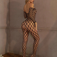 Crotchless Full-Body Bodysuit – Transparent Sexy Lingerie
