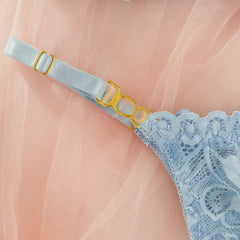 Low-Cut Lace Lingerie Set – Sexy See-Through & Open-Back Design