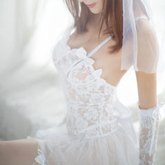 Sexy White Wedding Costume