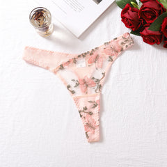 Butterfly Lace Embroidered Lingerie – Sexy Backless Mesh Set for Women