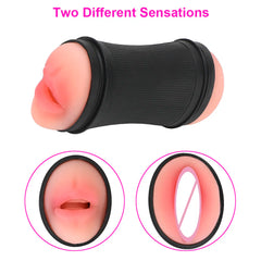 2-in-1 Penis Enlargement Toy – Realistic Vagina & Mouth for Men
